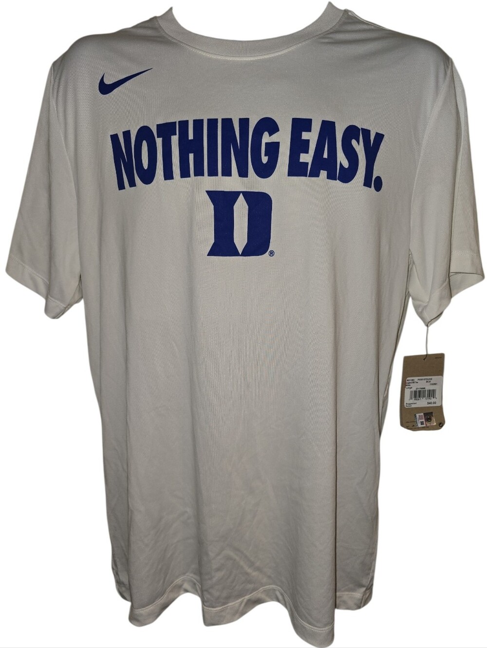 NWT Nike DUKE BLUE DEVILS Dri-Fit Tee Adult Large T-Shirt